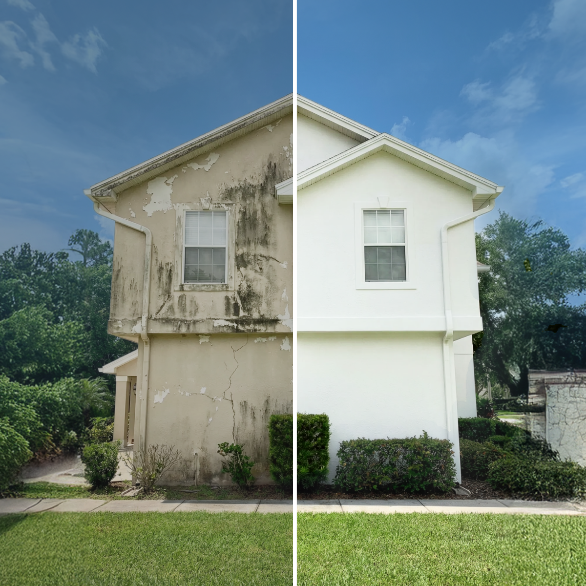 Before and after Rhino Shield application